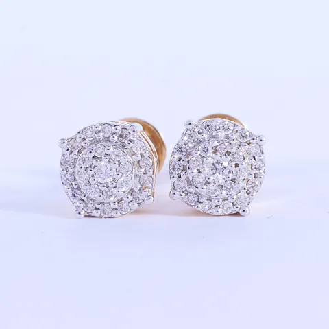 14 K / 585Yellow Gold Diamond Earring Studs