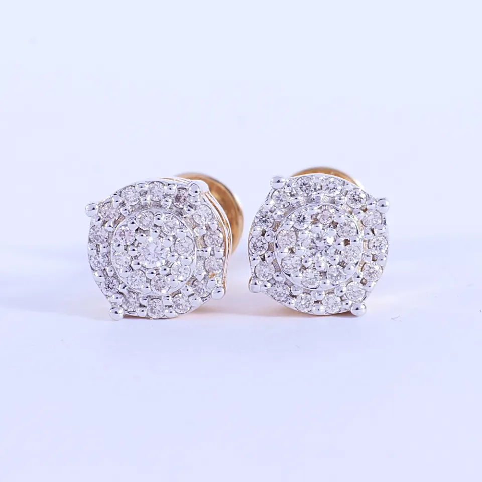 14 K / 585Yellow Gold Diamond Earring Studs