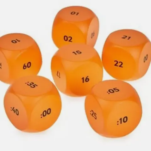 50 x 24 HOUR CLOCK CUBES LEARNING DICE FOAM HOPE EDUCATION PACK OF 6