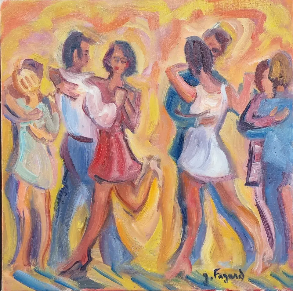 Gerard Fagard Original Oil  (French 1938-2021)