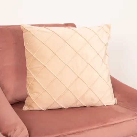 Diamond Beige Velvet Cushion Cover RRP - £30