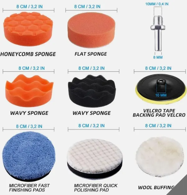 Car Polishing Pads for Drill: 36 PACK 3 Inch Polishers and Buffers Buffin L2b sku-4061