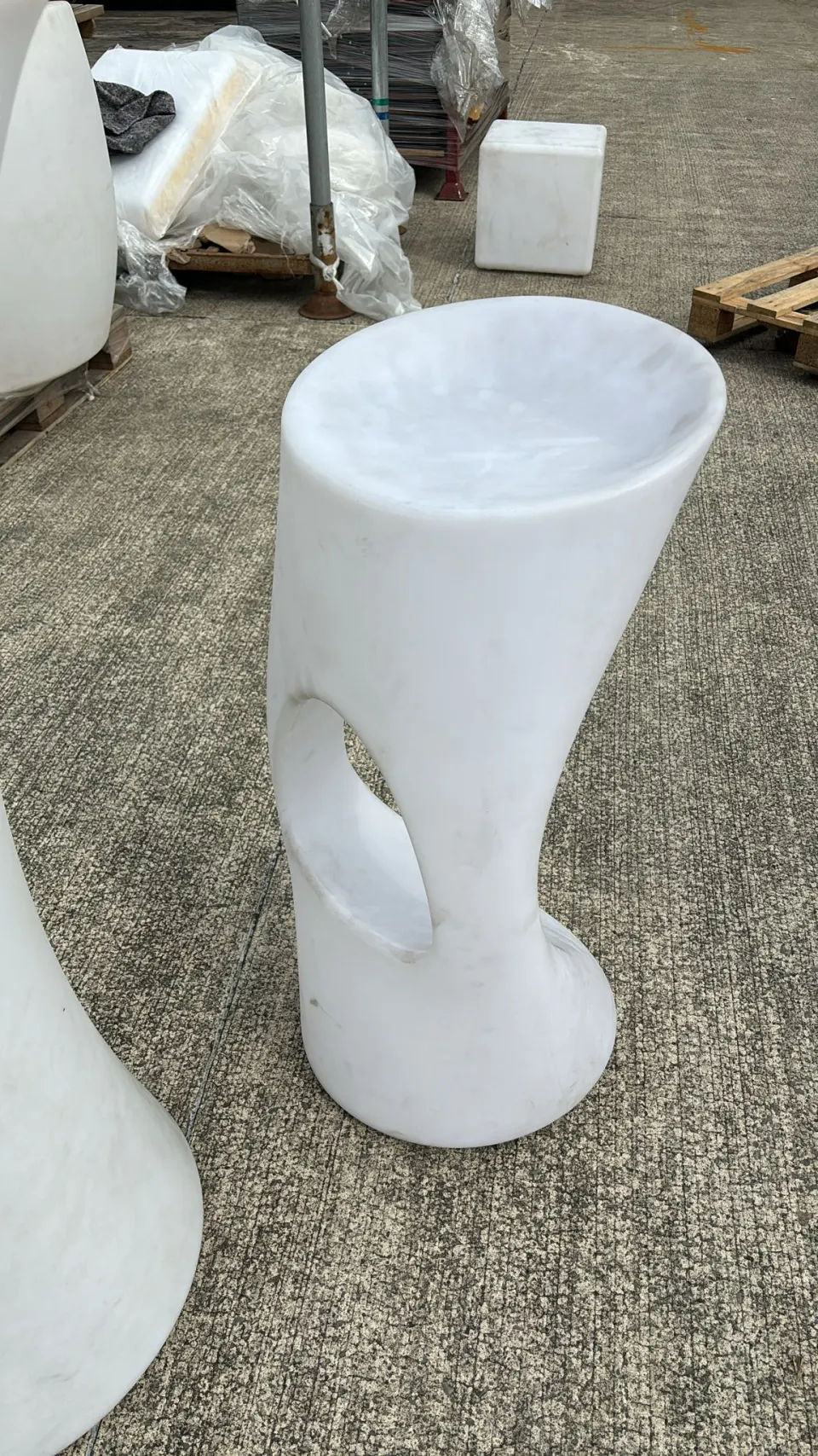 Set of LED Rechargeable 2 x Bar Stools with High Tables (needs a clean sold as is)