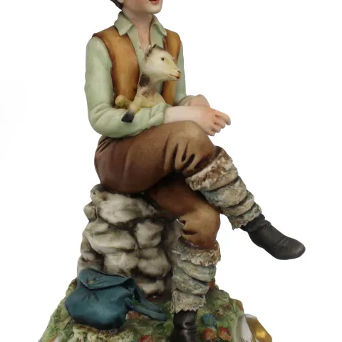 Capodimonte Shepherd Boy Figurine