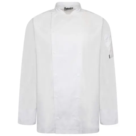 10 x Chef Attire Long Sleeve Jacket - White Size XXL