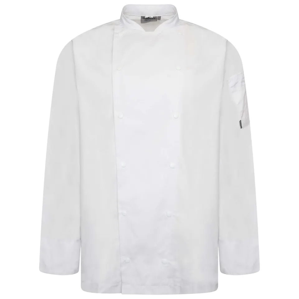 10 x Chef Attire Long Sleeve Jacket - White Size XXL