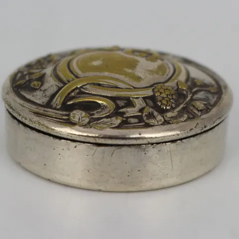 Art Nouveau Silver Plated Pill Box by Armand Frenais French c.1900