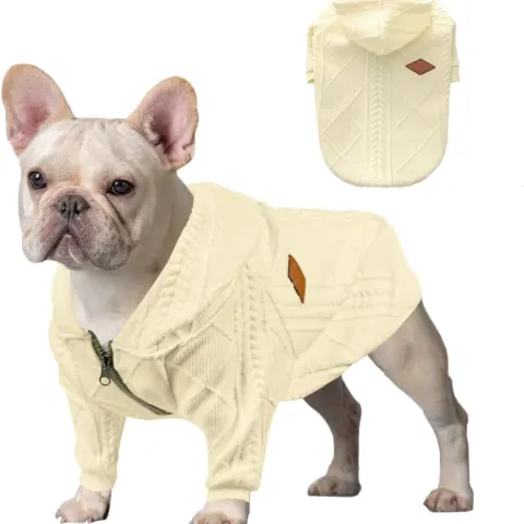 Zipper Hooded Dog Sweater Pet Clothing Dog Cat