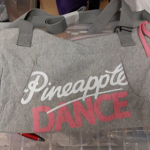 Grey Pink and White Pineapple Bag