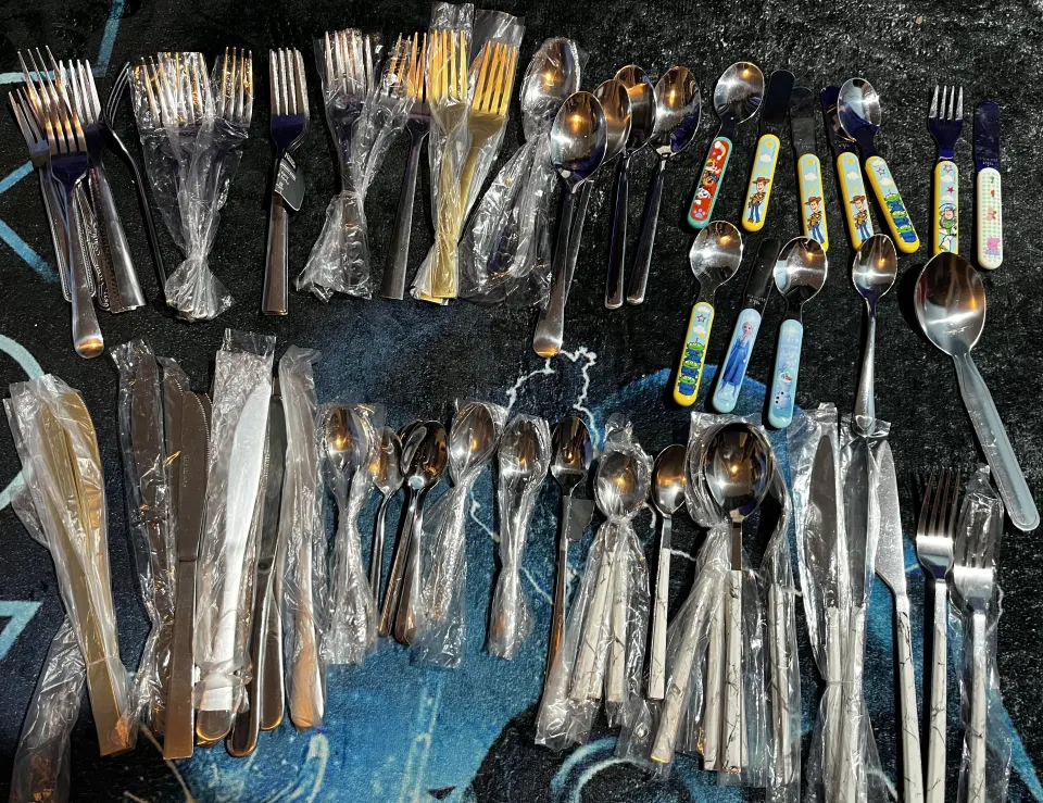 H3/A - Large Job Lot of all New Steel Cutlery - Kids and Adults
