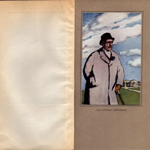 “The Country Gentleman” Antique 109 Years Old Jack B Yeats Colour Book Plate.