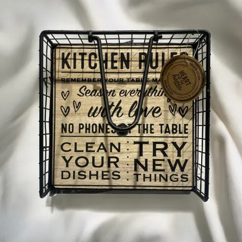 10 x Kitchen Rules Kitchen Napkin Holders L24