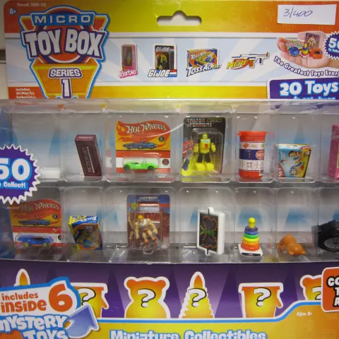 1 x Set Micro Toys ( 20 Pack ) Brand New Sealed Licensed Miniatures With 5 Mystery Blind Bags Inside