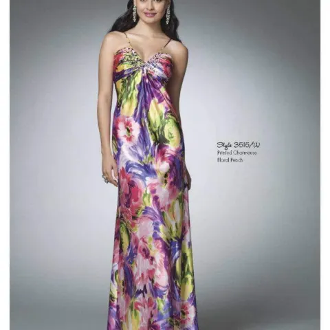 Alfred Angelo Prom/Pageant dress RRP £495.  Floral punch charmeuse size 12