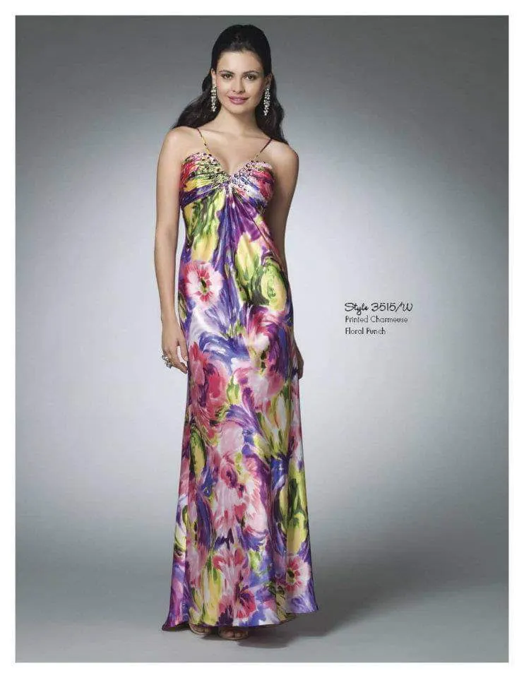 Alfred Angelo Prom/Pageant dress RRP £495.  Floral punch charmeuse size 12