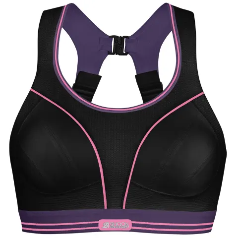 5 x Shock Absorber Ultimate Run Sports Bras Black/Purple Various Sizes Tagged & Bagged RR £46 Each