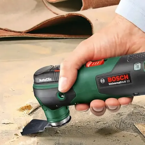 (157/Mez) RRP £107. Bosch Universal Multi 12 Cordless Multi Tool - Sawing, Cutting & Sanding. (No B