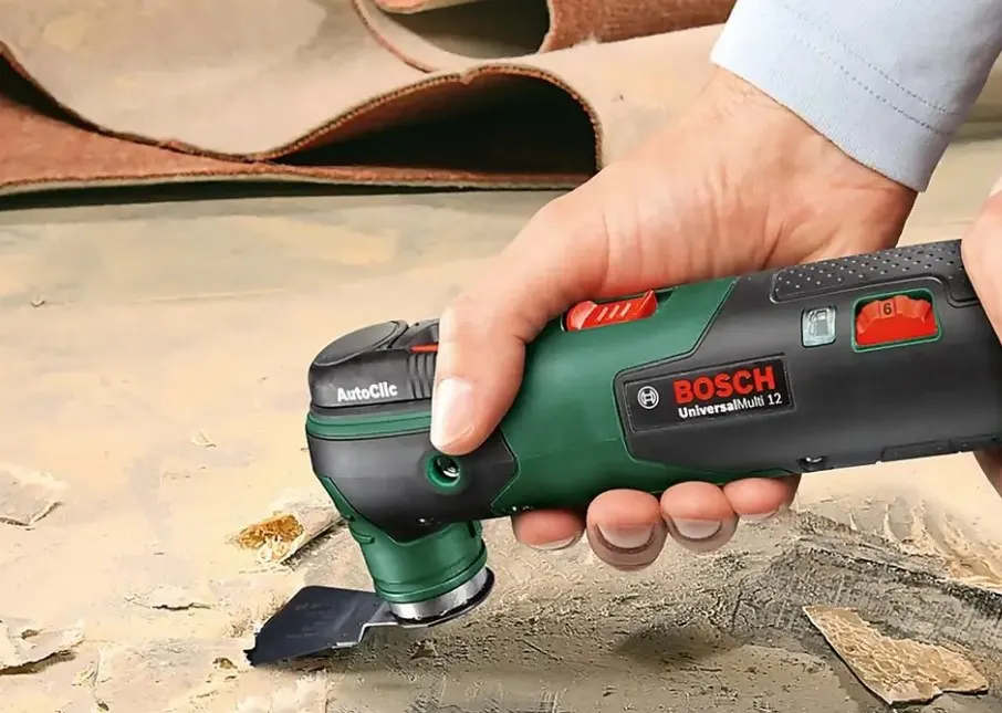 (157/Mez) RRP £107. Bosch Universal Multi 12 Cordless Multi Tool - Sawing, Cutting & Sanding. (No B