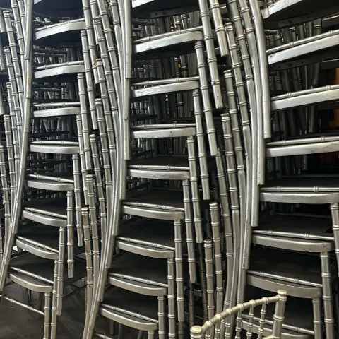 20 x Silver Stacking Chivari Chairs