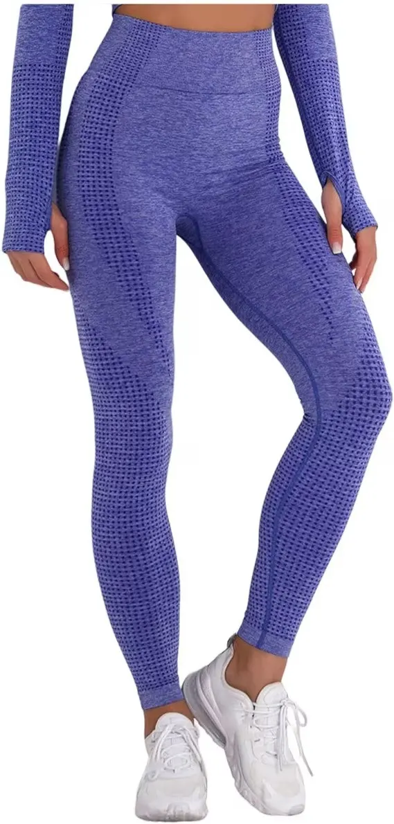 Women Yoga Pants Solid Breathable Spotted Size Large