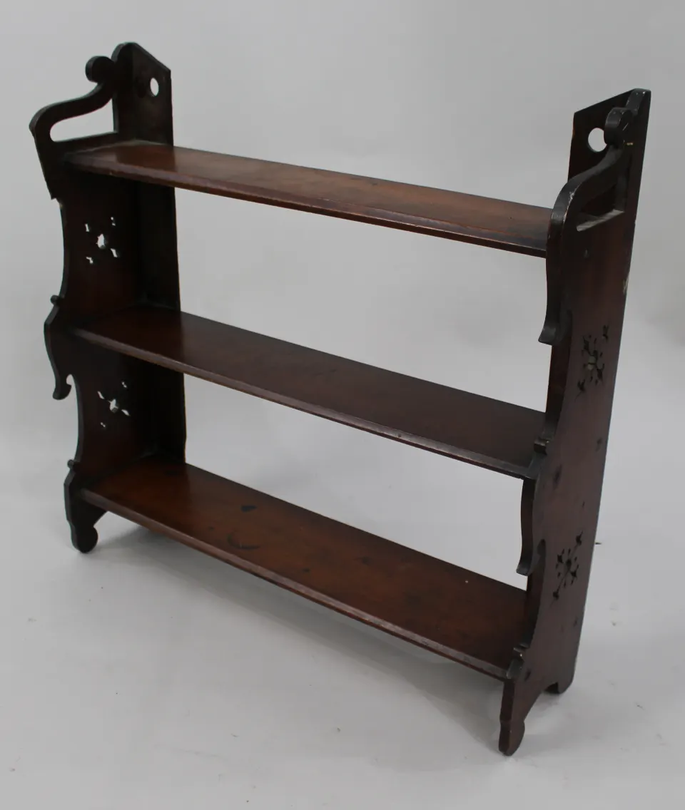 Antique Mahogany Wall Hanging Shelves