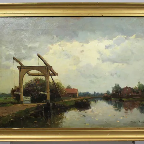 Willem Johannes Weissenbruch (Dutch, 1864-1941) Landscape Oil on Canvas