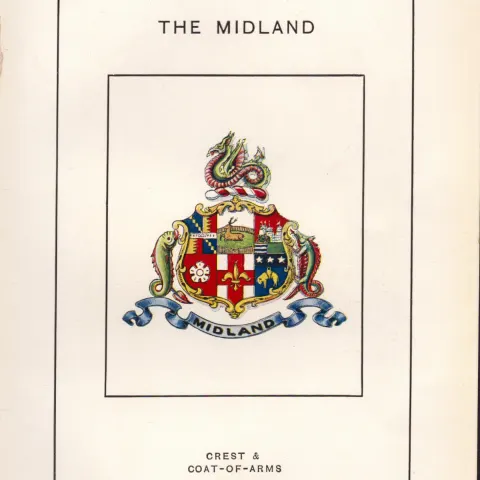 The Midland  Railway Crest & Coat of Arms Antique Book Plate.