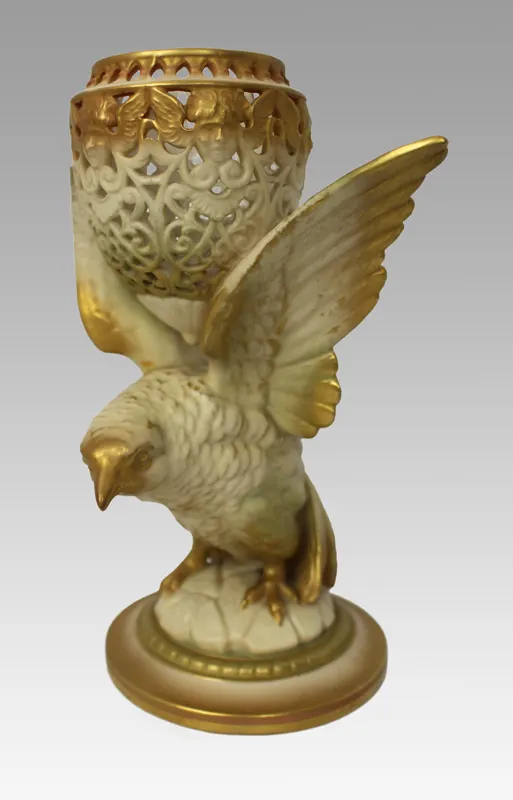 Royal Worcester Reticulated Pot Pourri Vase, Shape G11, 1923