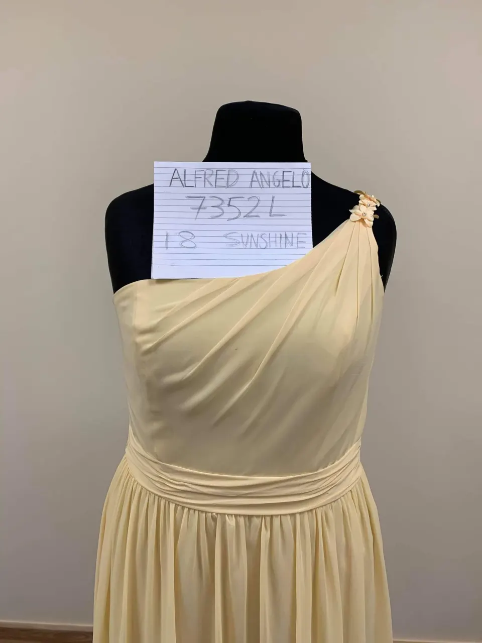 Yellow bridesmaid or prom dress