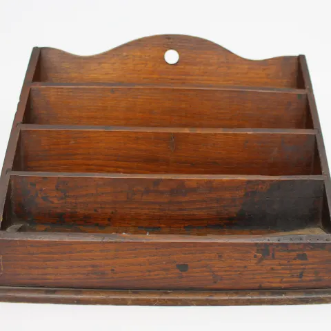 Antique 19th c. Mahogany Letter Rack
