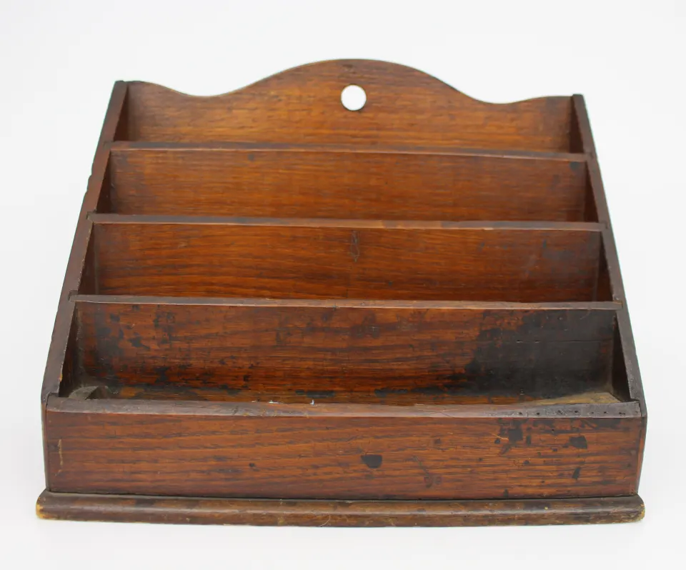 Antique 19th c. Mahogany Letter Rack