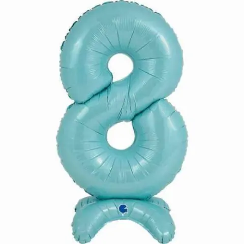 25" Foil Balloon Air Fill Number Stand Up 8