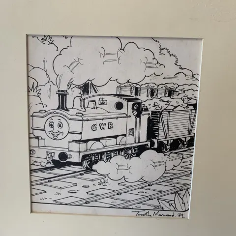 Thomas The Tank Engine & Friends Original Artwork, Signed By Timothy Marwood Engine