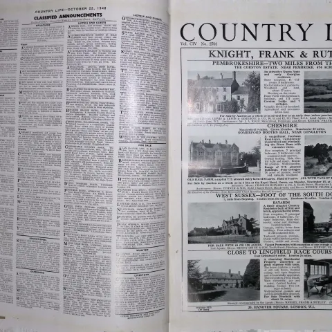 Country Life 76 Years Old Bound Edition 1948 Sept 3rd -Dec 24th  Over 900 Pages.
