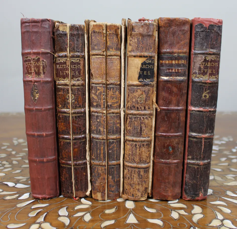 Complete Set of Plutarch’s Lives – Six Volumes, London 1758 (J. & R. Tonson)