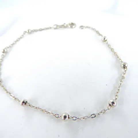 925 Sterling Silver Ball Chain Bracelet 'New'