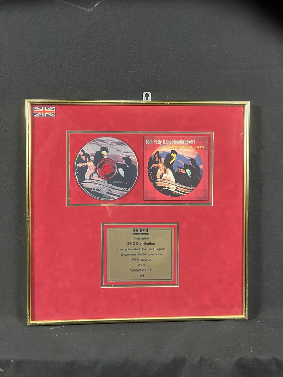 Tom Petty 100,000 Sales Award