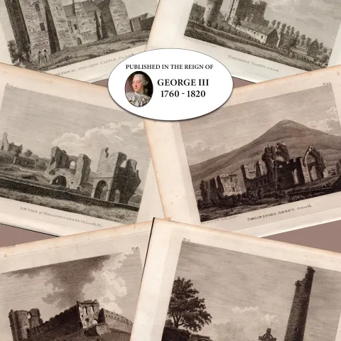 Co Louth Ireland Job-Lot F. Grose 1792-1797 Antique Copper Block Engravings-2.