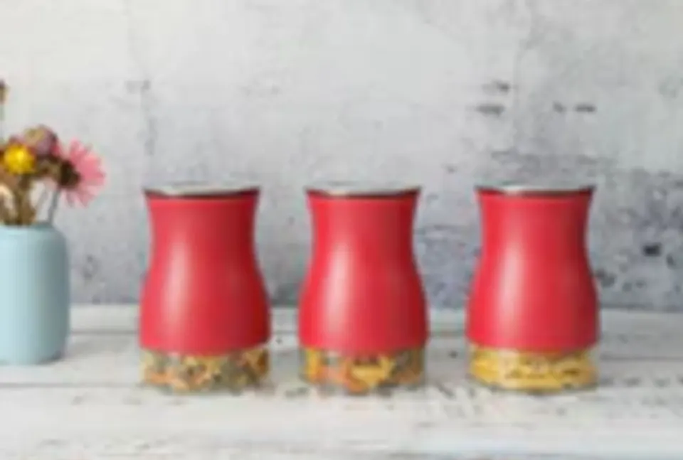 Brand New 3PC Kitchen Canisters, Red
