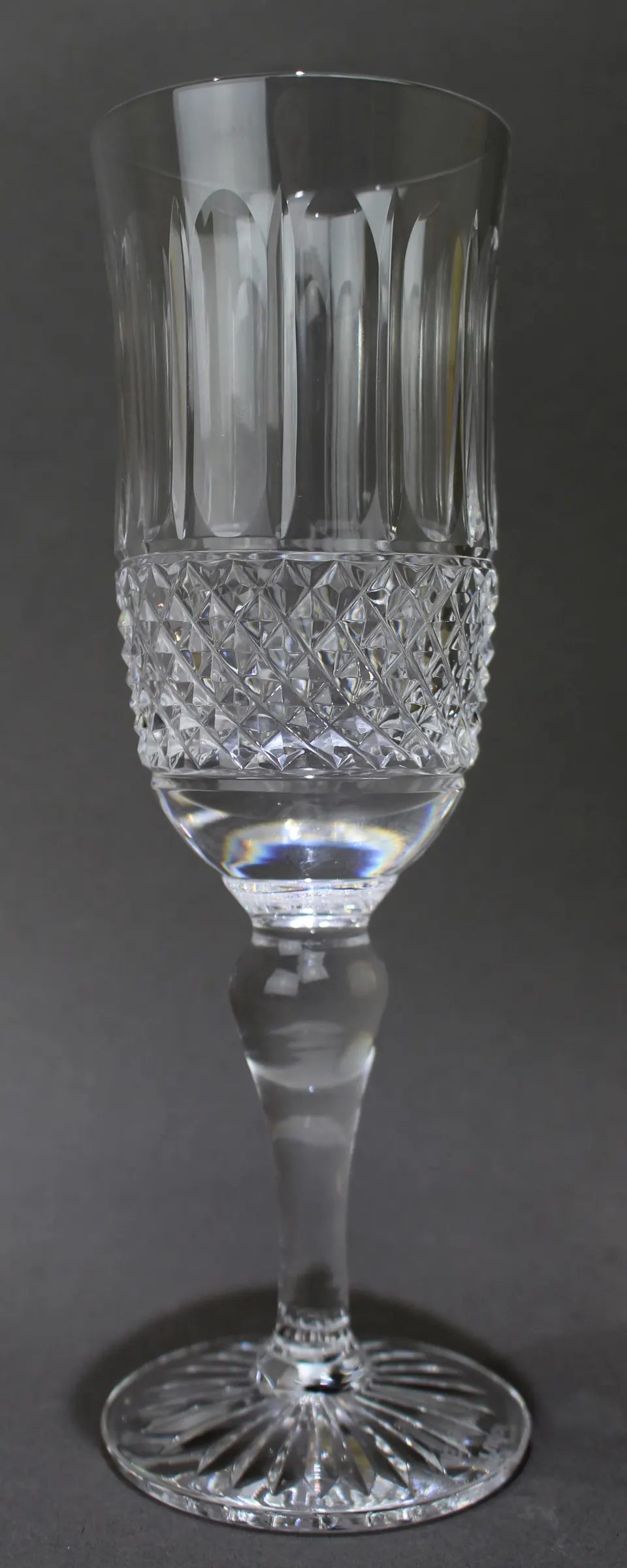 Set of 6 Tudor Crystal Champagne Flutes
