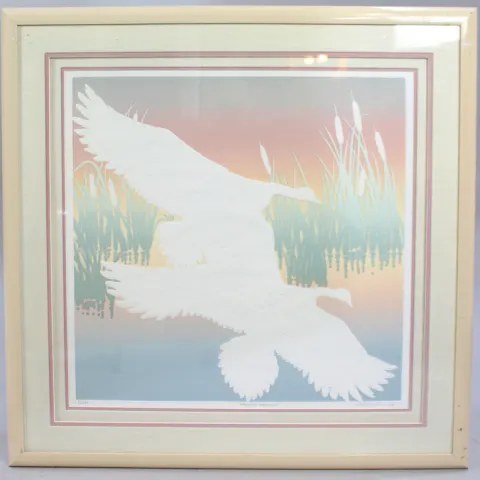 Limited Edition Artwork "Honkers Landing" Set in Frame