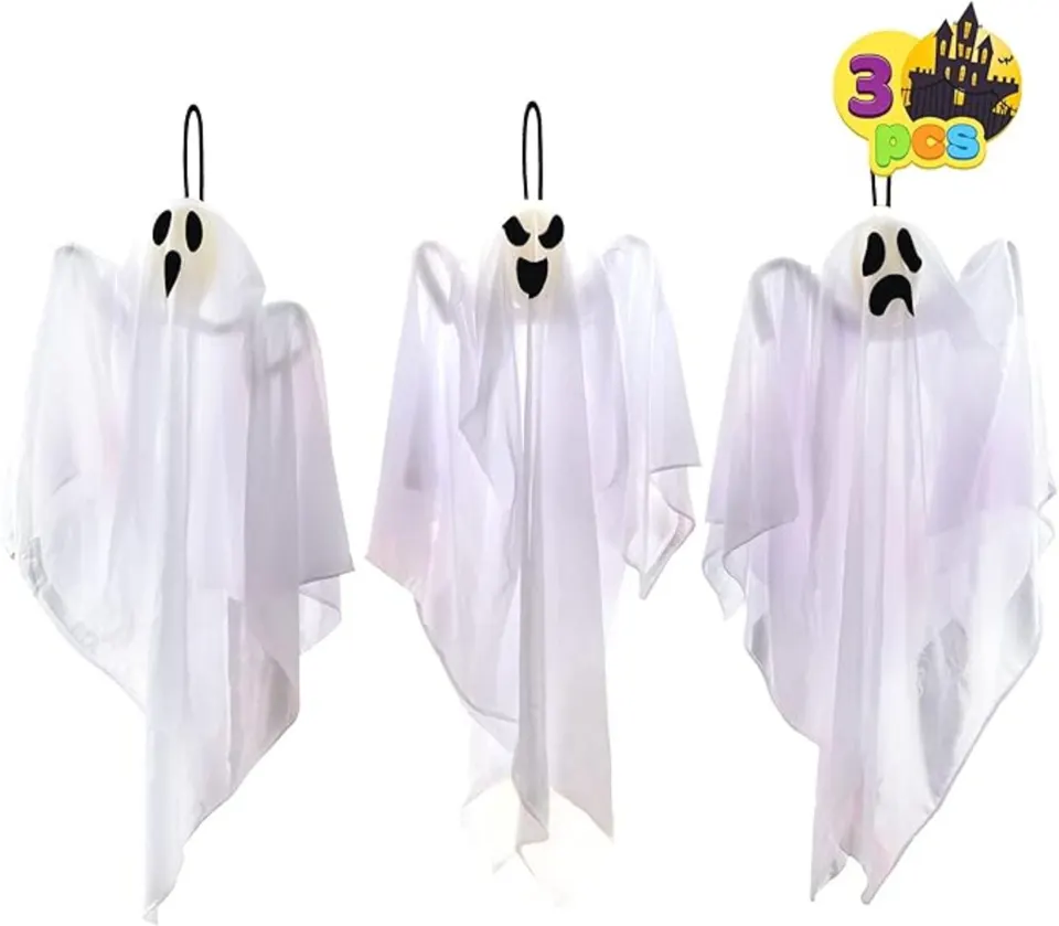 3 Pack Halloween Party Decoration 25.5" Hanging Ghosts L26 sku-3850