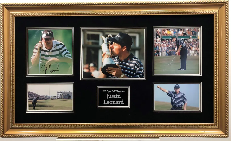JUSTIN LEONARD original signature presentation
