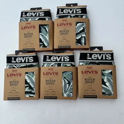 5 x 2 Pack Levis Boxers Green