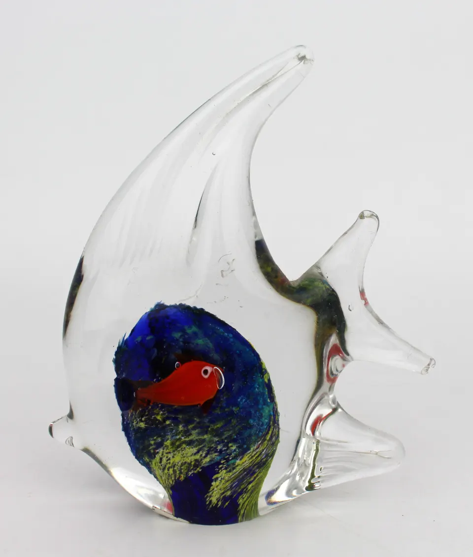Vintage Glass Fish in Fish Sculpture
