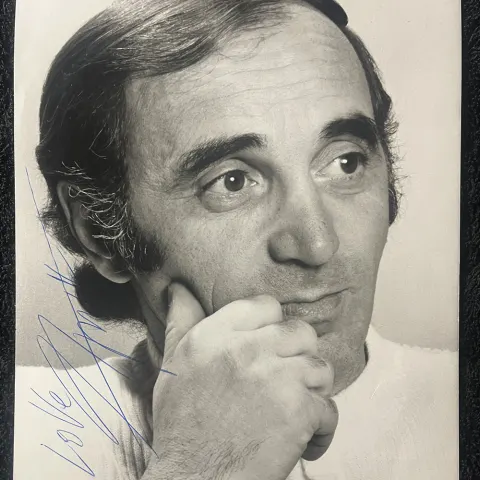 Charles Aznavour Signed