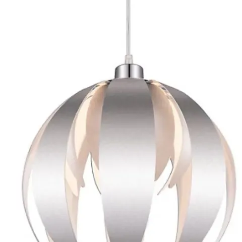 GoodHome Pleiones Silver Effect Petal Light Shade (D)27cm