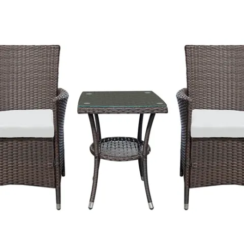 2-Seater Chiswick Rattan Bistro Set - Brown  
