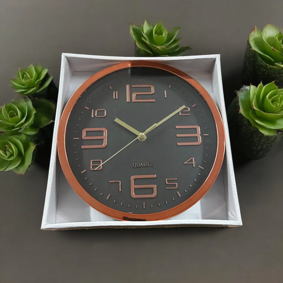 Black & Rose Gold Wall Clock