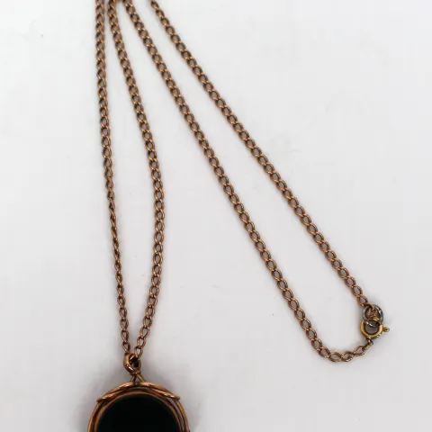 Agate Seal on Gold Chain